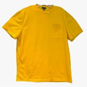 Men's J. Crew Re-Imagined Short Sleeve Pocket T-shirt Gold Yellow, Size L, EUC